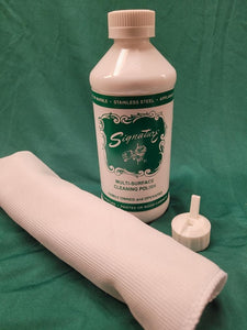 1 (16oz) Bottle Cleaning Polish, 1 Towel & 1 Cap