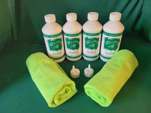 4 (16oz) Bottles Multi-Surface Cleaning Polish, Towel & Cap