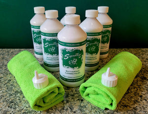 6 (16oz) Bottles Multi-Surface Cleaning Polish, 2 Towels, 2 Caps